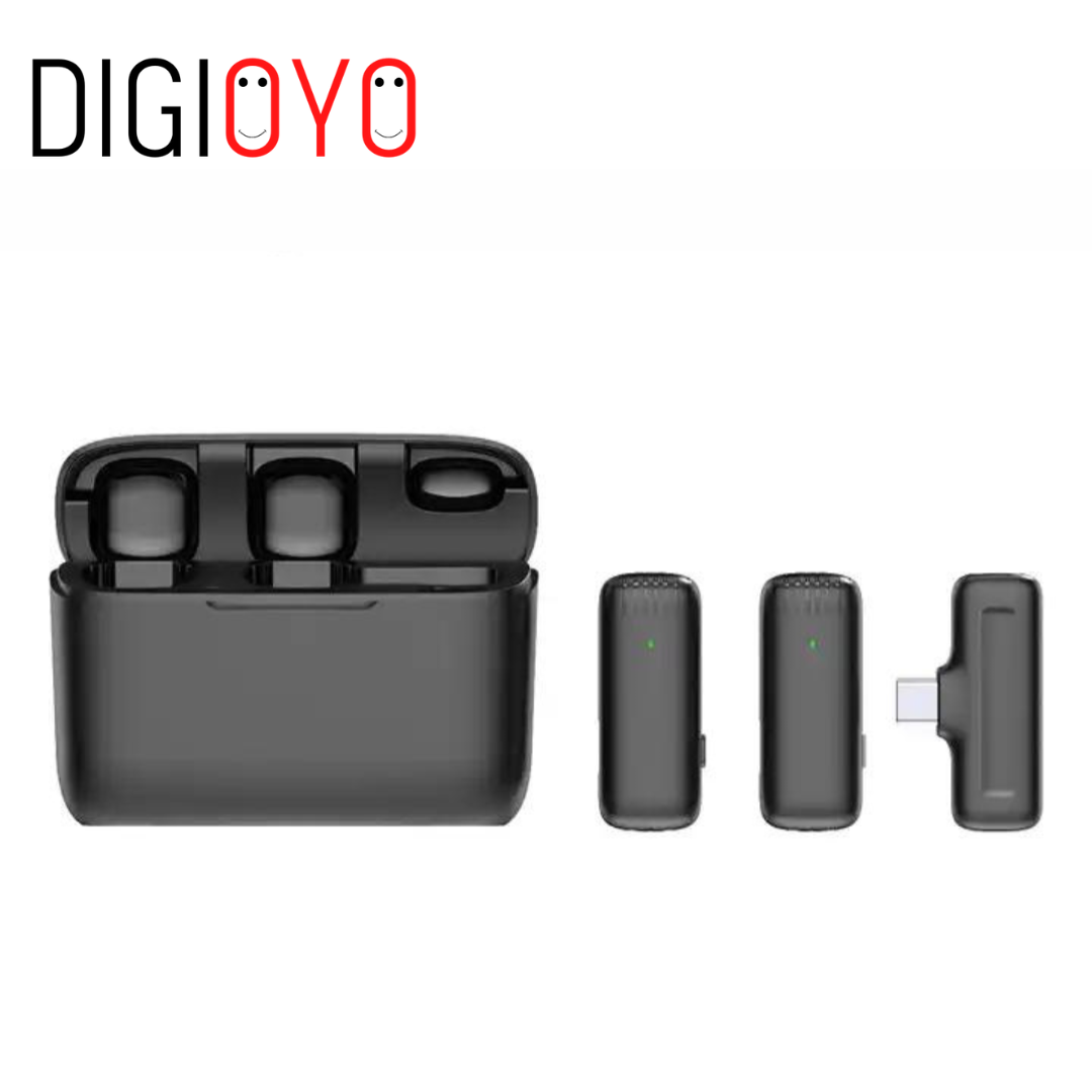 J13 Dual Wireless Lavalier Microphone For Iphone, C-Type & Android