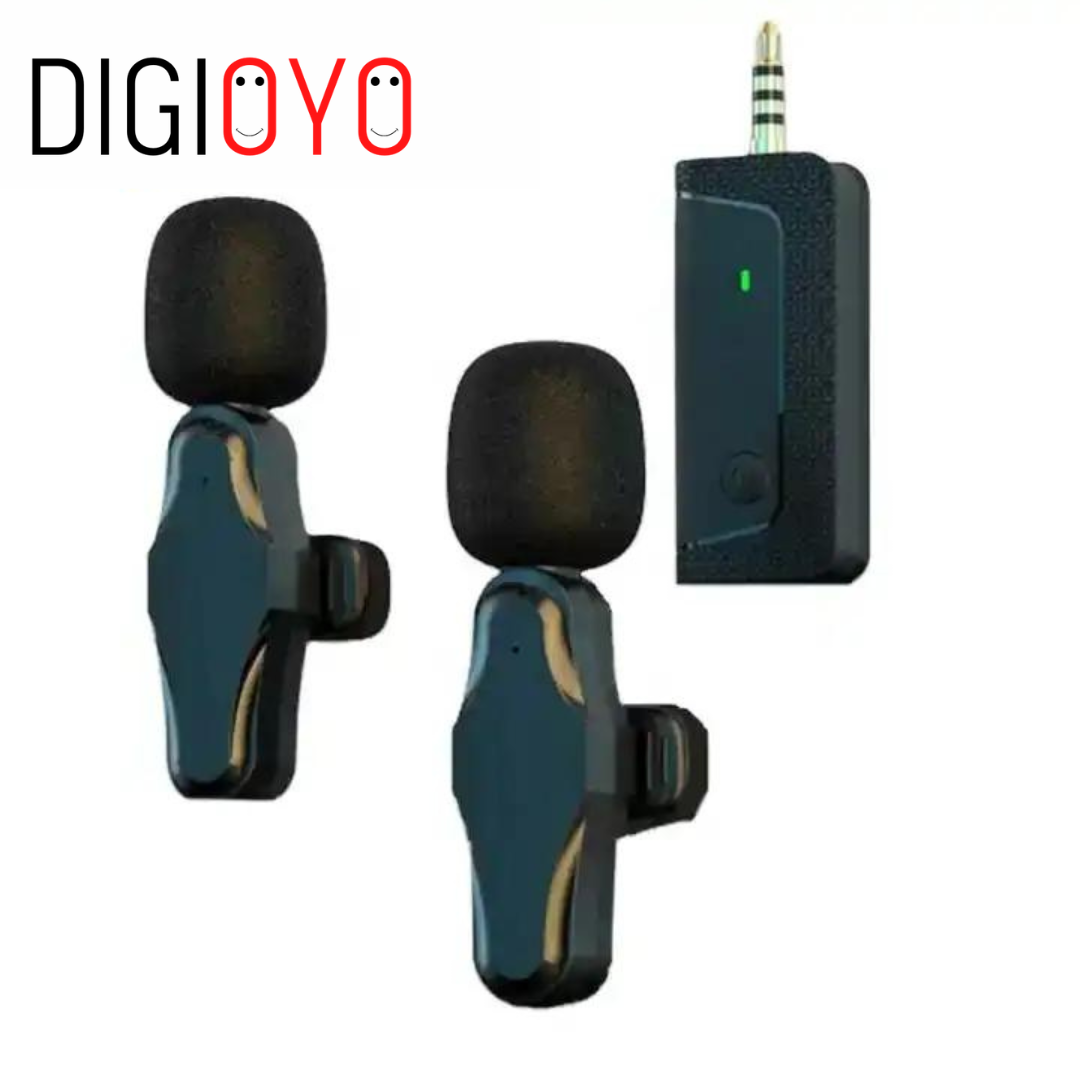 K35 Pro Dual Wireless Microphone For Mobile - Camera - Speaker