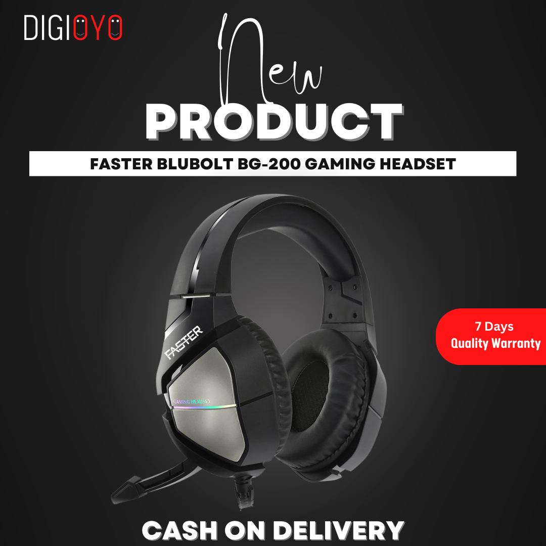 FASTER Blubolt BG-200 Surrounding Sound Gaming Headset with Noise Cancelling Microphone for PC and Mobile