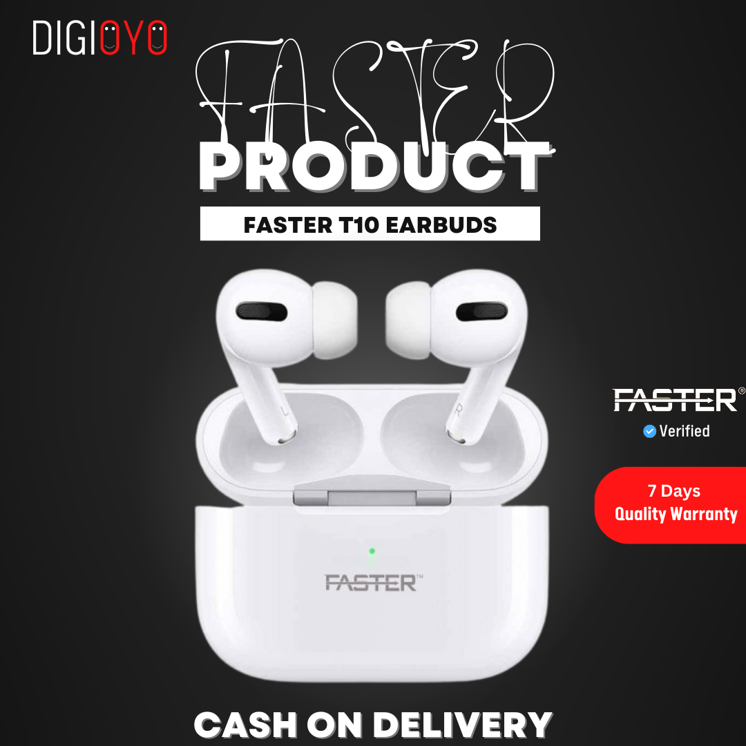 FASTER T10 TWS Twin Pods Bluetooth Earbuds